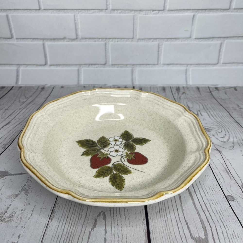 Mikasa China EB 801 Pasta Soup Bowl Strawberry Festival Wide-Rim Salad MCM Vtg
